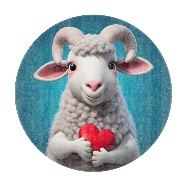 I Love Ewe Cutting Board (Front)