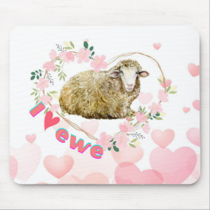 I love Ewe Mouse Pad