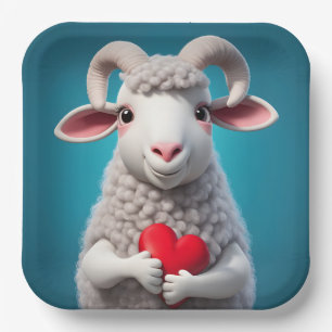 I love Ewe Paper Plate