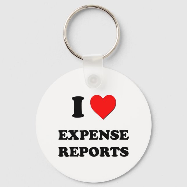 I love Expense Reports Key Ring (Front)