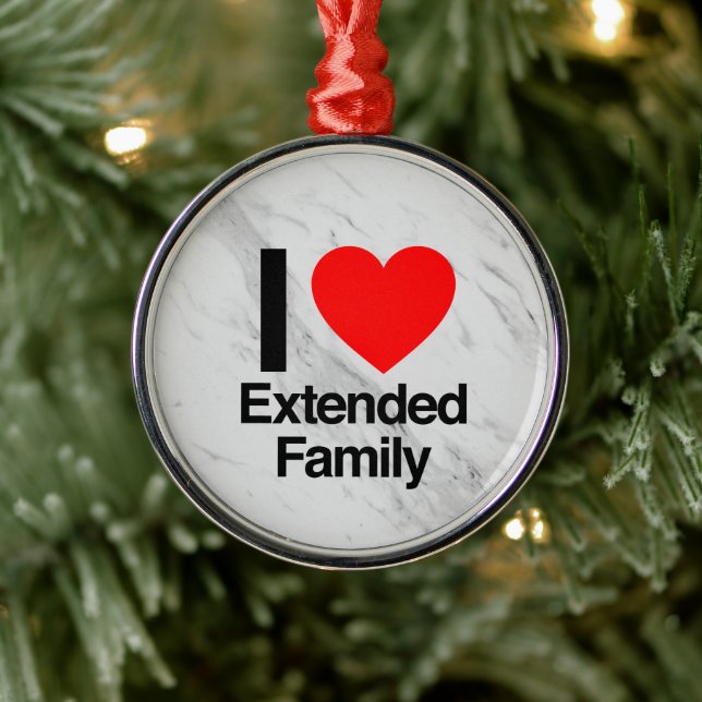 i love extended family metal tree decoration (Tree)