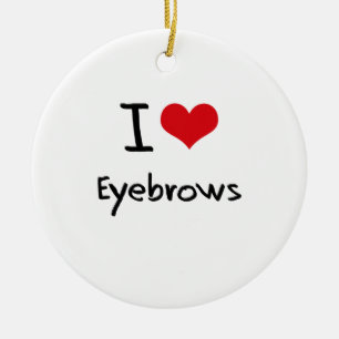 I love Eyebrows Ceramic Tree Decoration
