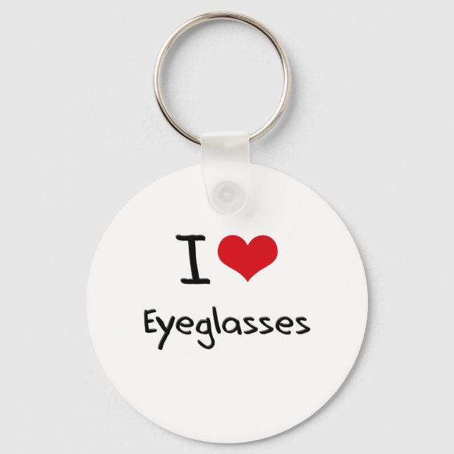 I love Eyeglasses Key Ring (Front)