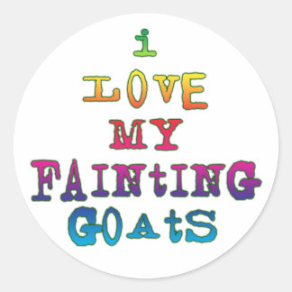 I Love Fainting Goats Classic Round Sticker