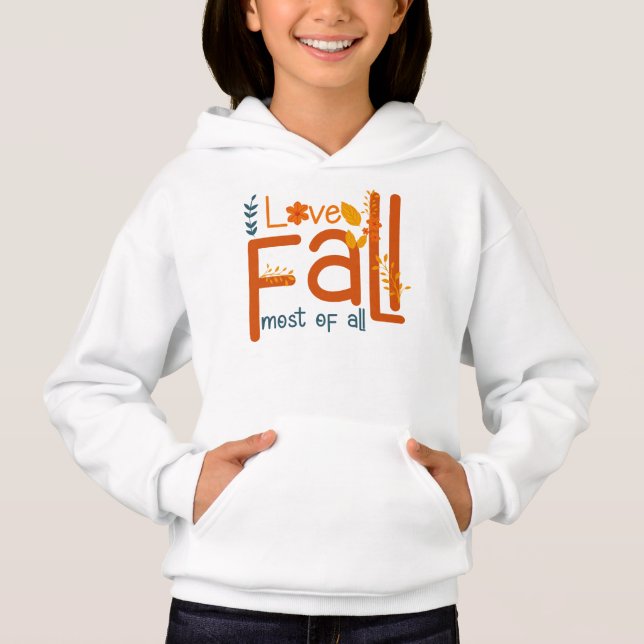 I Love Fall Most Of All – Autumn Aesthetic Design (Front)