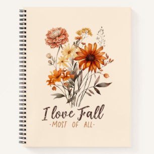 I Love Fall Most of All – Autumn Foliage Notebook