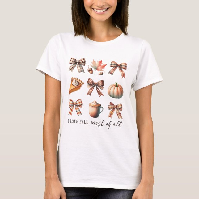 I Love Fall Most Of All Fall Season Thanksgiving  T-Shirt (Front)