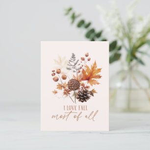 I Love Fall Most Of All Leaves Foliage Postcard