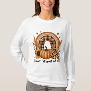 I LOVE FALL MOST OF ALL RAINBOW WHEAT PUMPKINS T-Shirt