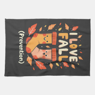 I Love Fall Prevention Autumn Cosy Pumpkin Spice Tea Towel