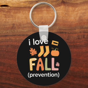 I Love Fall Prevention Key Ring