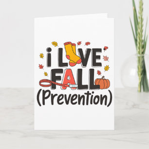 I Love Fall Prevention Nurse Retro Thanksgiving Au Card