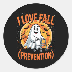 I Love Fall Prevention Physical Therapy Halloween Classic Round Sticker