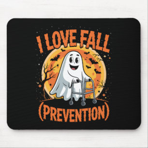 I Love Fall Prevention Physical Therapy Halloween  Mouse Pad