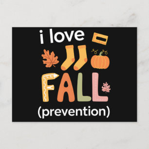 I Love Fall Prevention Postcard