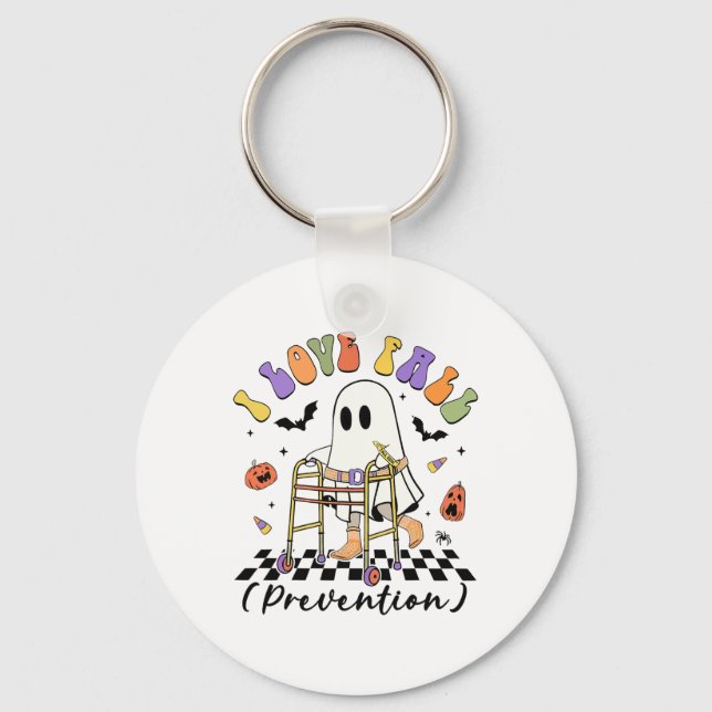 I Love Fall Prevention Thanksgiving Physical Thera Key Ring (Front)