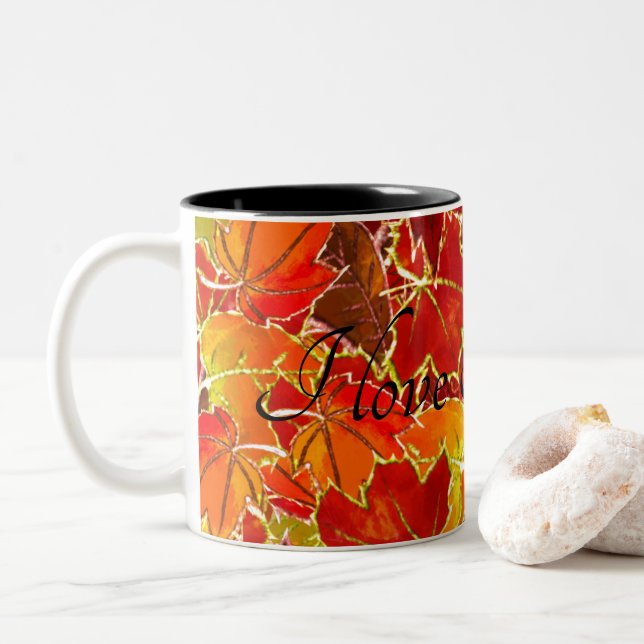 I love Fall Two-Tone Coffee Mug (With Donut)