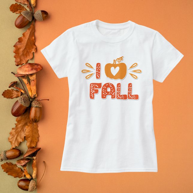 I Love Fall Typography T-Shirt (Creator Uploaded)