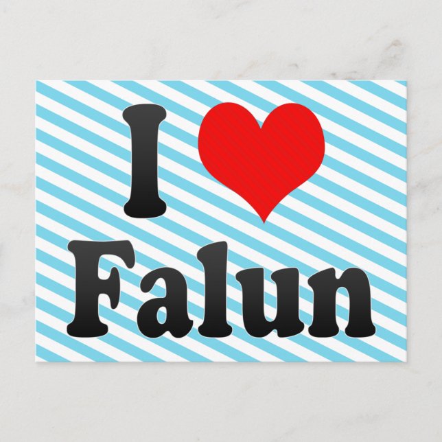I Love Falun, Sweden. Jag Alskar Falun, Sweden Postcard (Front)