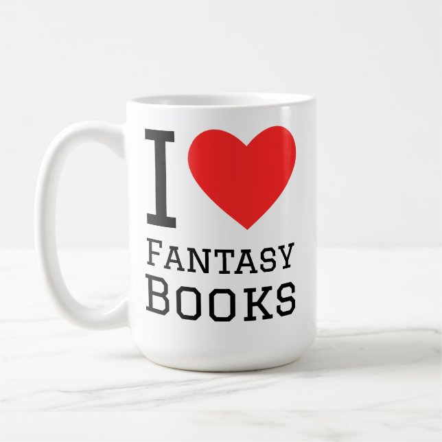 I love fantasy books  coffee mug (Left)