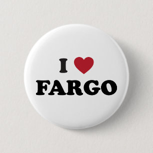 I Love Fargo North Dakota 6 Cm Round Badge