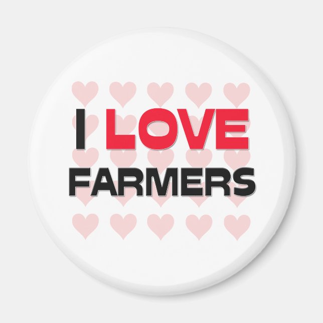 I LOVE FARMERS MAGNET (Front)