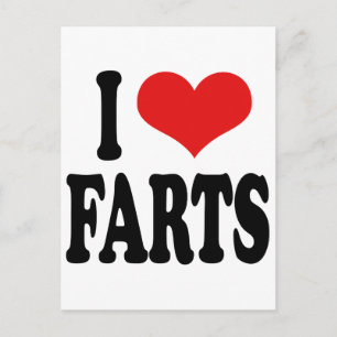 I Love Farts Postcard