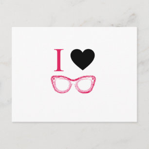 I love fashion eye wear postcard
