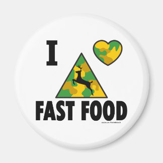 I LOVE FAST FOOD T-SHIRTS AND GIFTS MAGNET