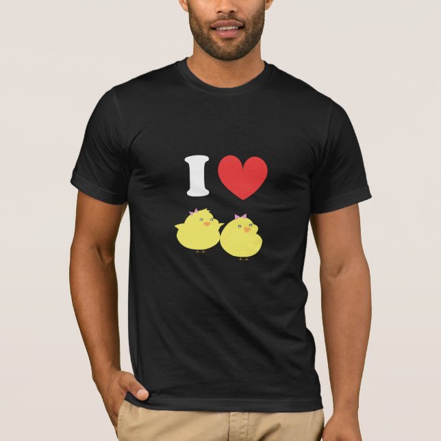 I Love Fat Chicks T-Shirt (Front)