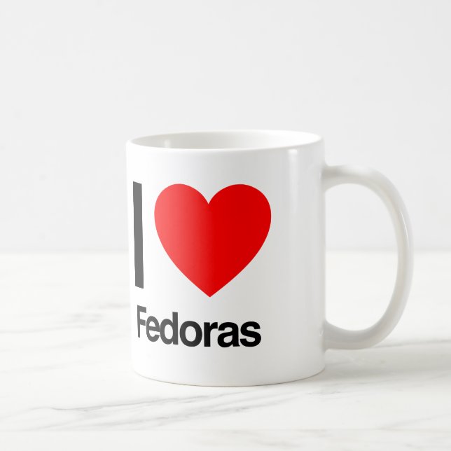 i love fedoras coffee mug (Right)