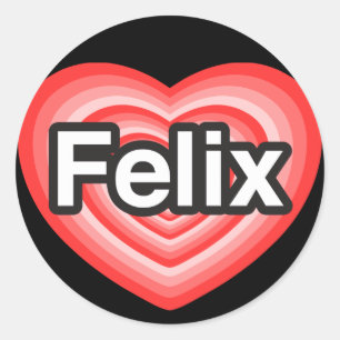 I love Felix. I love you Felix. Heart Classic Round Sticker