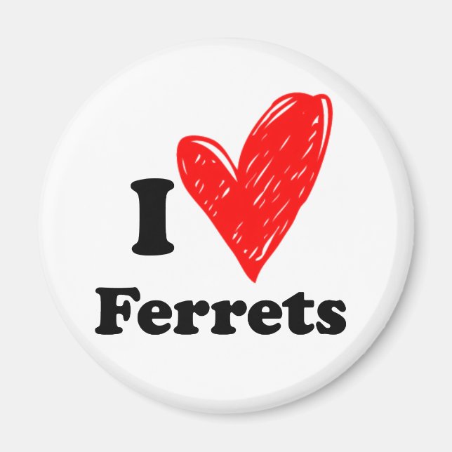 I love ferrets magnet (Front)