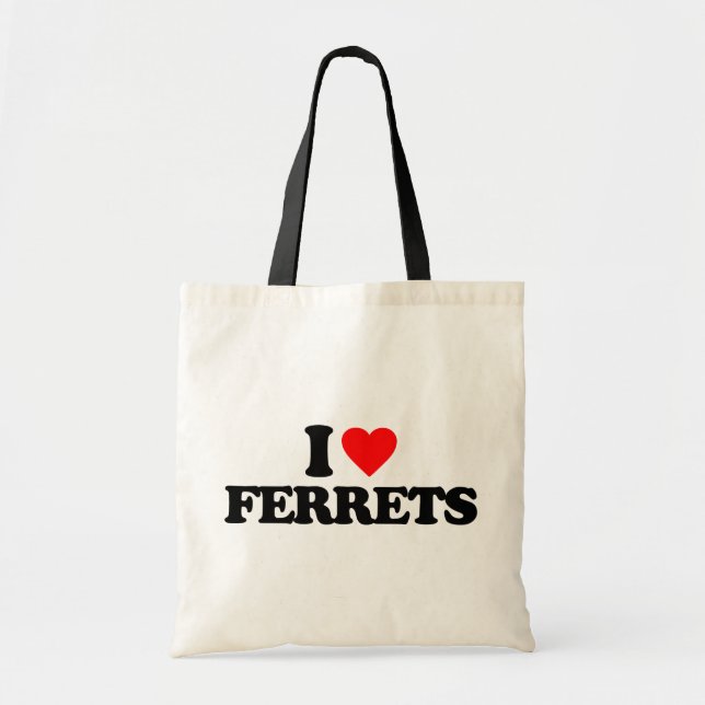 I LOVE FERRETS TOTE BAG (Front)