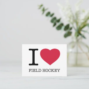 I LOVE FIELD HOCKEY BUSINESS CARD