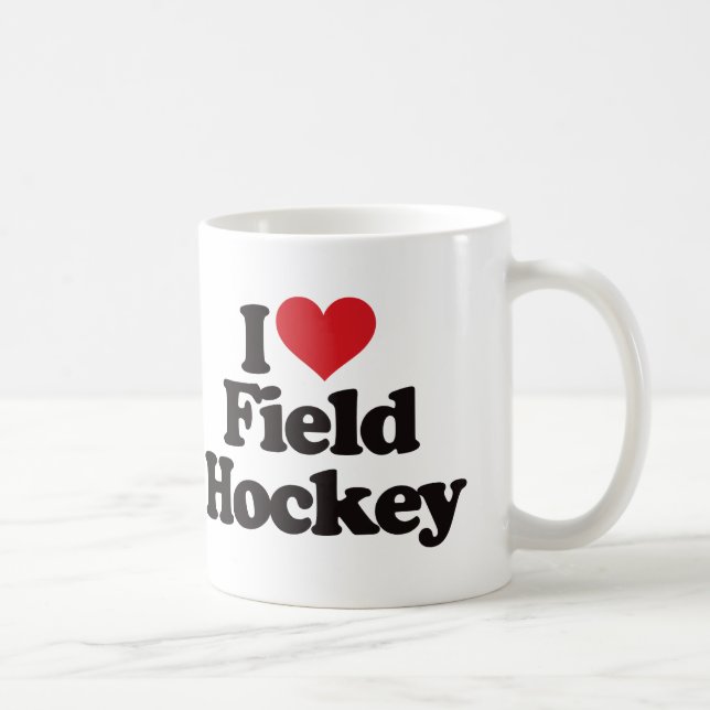 I Love Field Hockey Coffee Mug (Right)