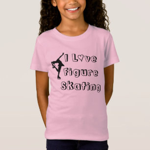 I Love Figure Skating Girls T-Shirt