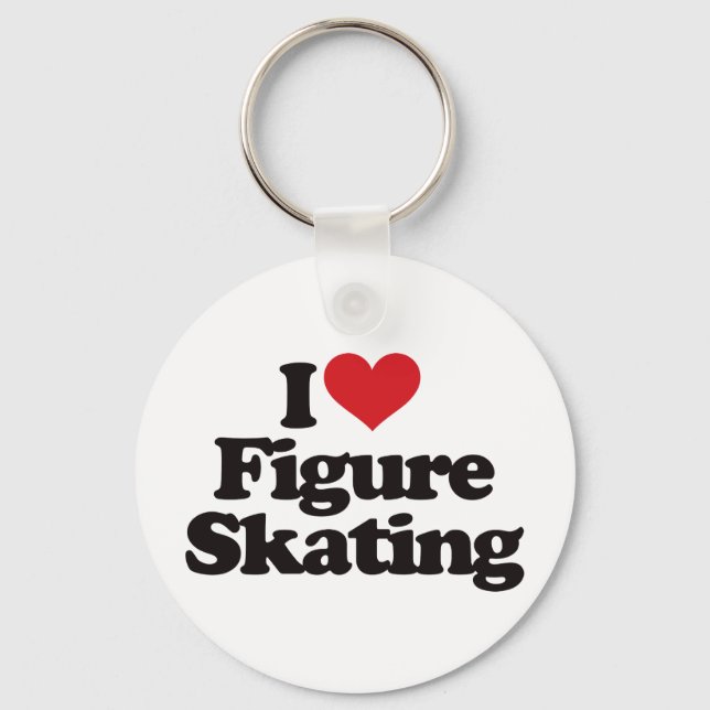 I Love Figure Skating Key Ring (Front)