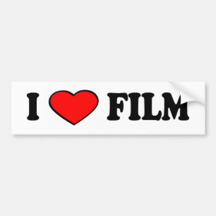 i love film bumper bumper sticker