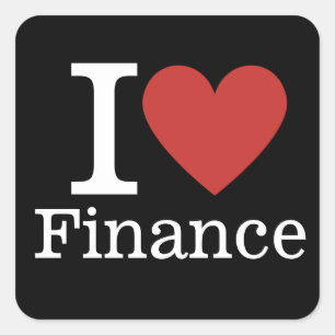 I ❤️ Love Finance (for Employees) CUSTOM Square Sticker