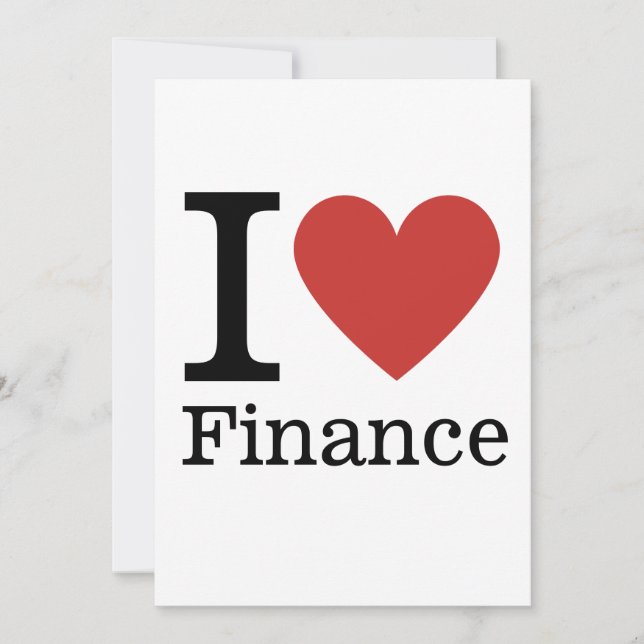 I ❤️ Love Finance Invitation (Front)