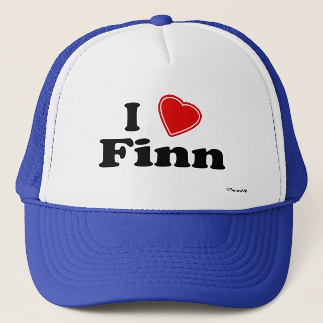 I Love Finn Trucker Hat (Front)