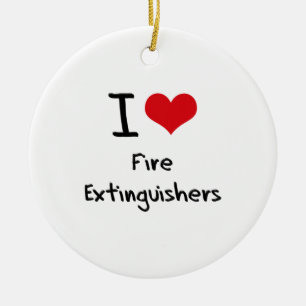 I Love Fire Extinguishers Ceramic Tree Decoration