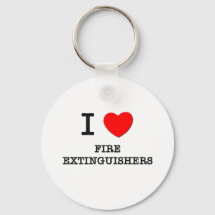 I Love Fire Extinguishers Key Ring