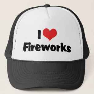 I Love Fireworks Trucker Hat