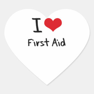 I Love First Aid Heart Sticker