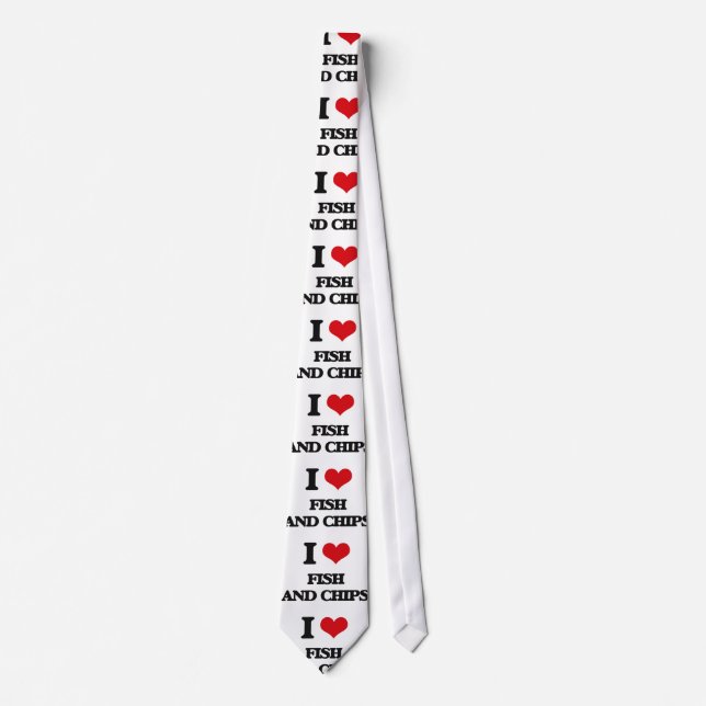 I love Fish And Chips Tie (Front)