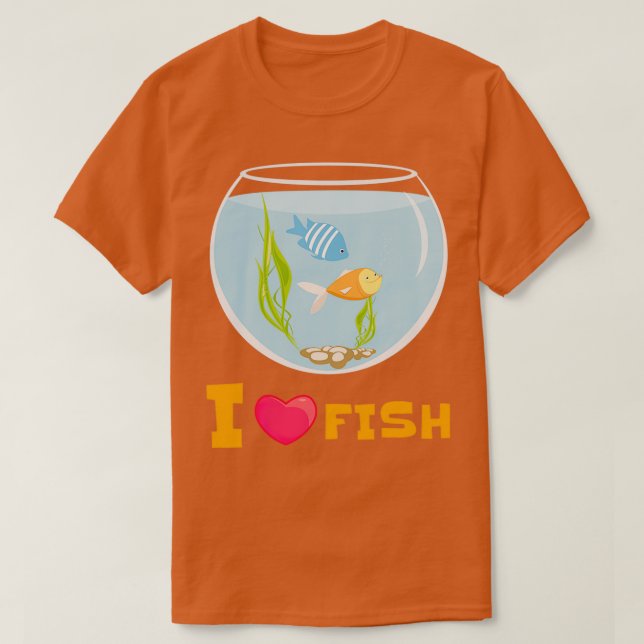 I Love Fish Classic TShirt (Design Front)