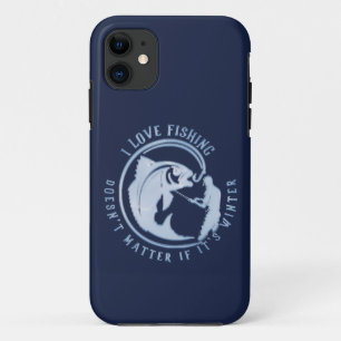 I love fishing, doesn't matter if it's winter T-Sh Case-Mate iPhone Case
