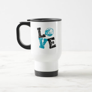 I LOVE fishing fish fisherman angler TRAVEL MUG